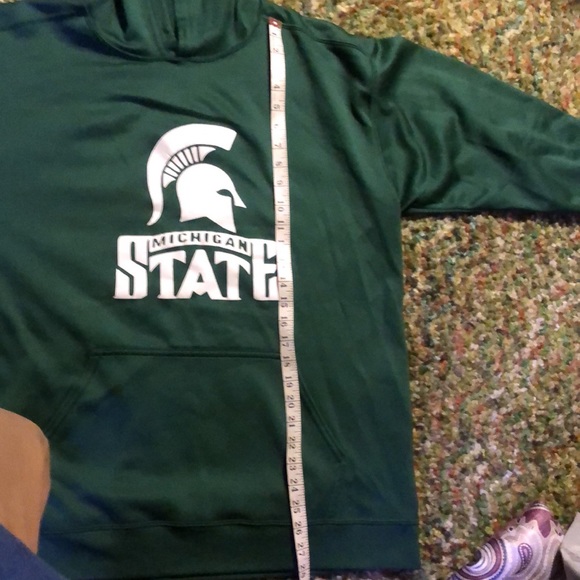 Michigan State Mens large sweatshirt/hoodie sports wear green color - Picture 7 of 8
